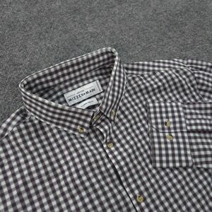 Mizzen Main Shirt Mens Extra Large Trim Fit Red Gingham Leeward Performance Prep